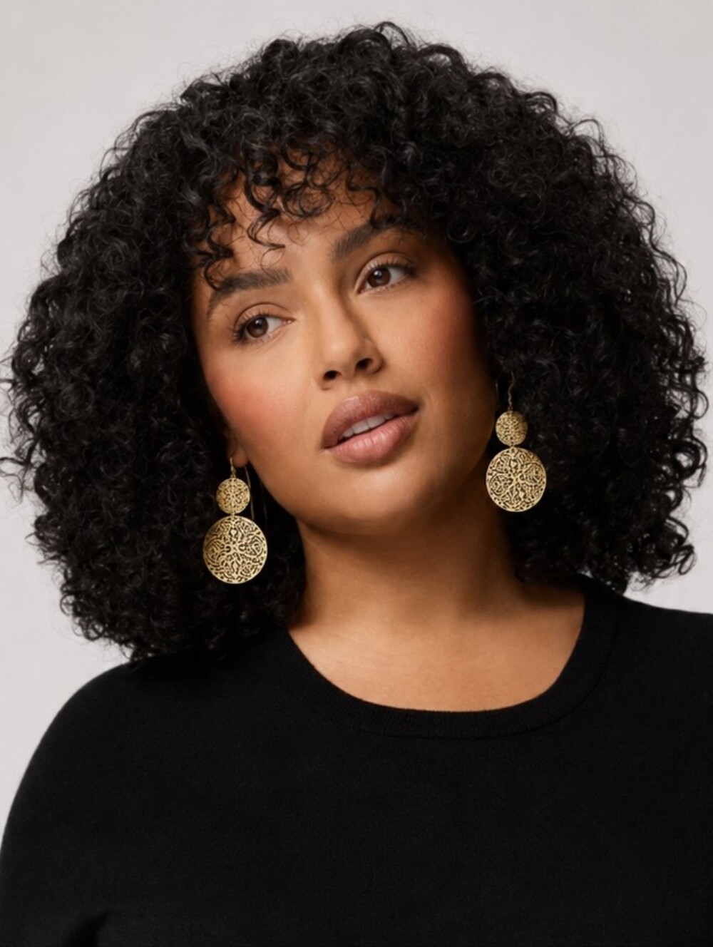 Torrid 2010's Gold Filigree Double Disc Earrings NWT